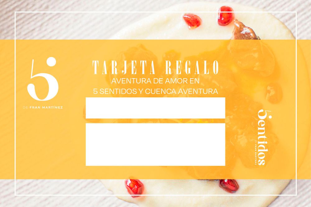 La tarjeta regalo Aventura de Amor en 5 Sentidos y Cuencaaventura