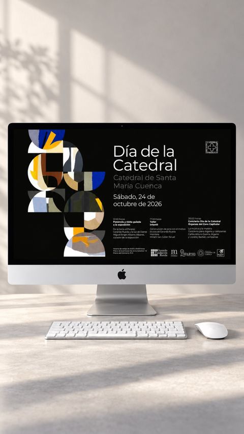 Presentación de la imagen del Día de la Catedral de Cuenca en una pantalla de escritorio.