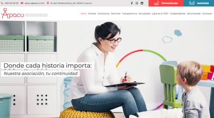 Portada de la web de APACU