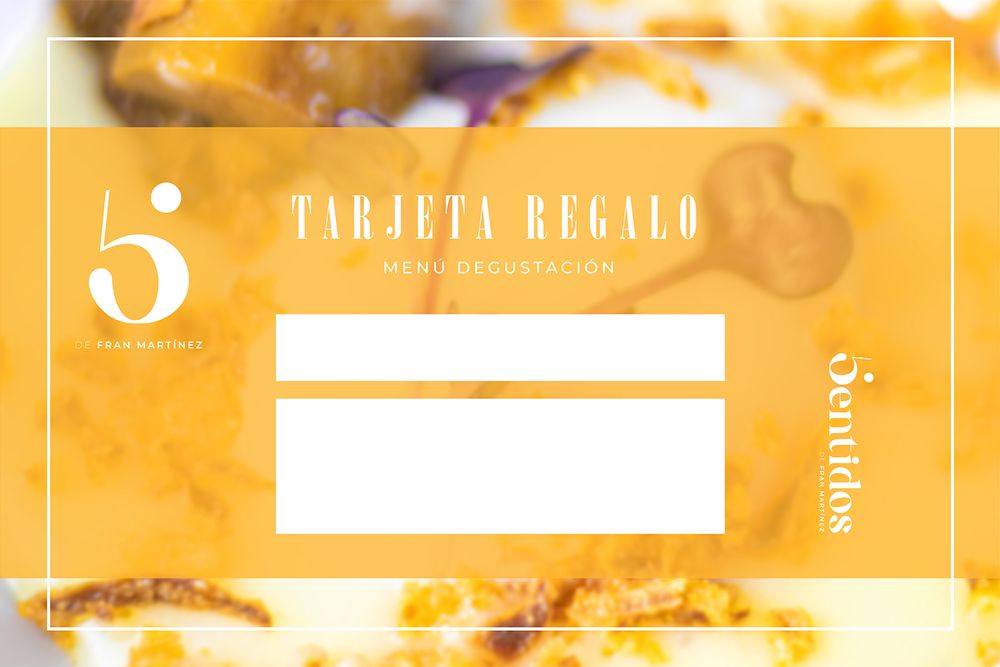 La tarjeta regalo Menú Degustación
