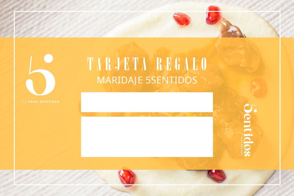 La tarjeta regalo Maridaje 5 Sentidos