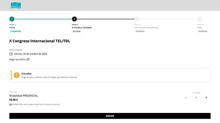 Compra de entradas para el X Congreso Internacional TEL/TDL